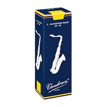 Vandoren Sr223 Traditional Tenor Saksafon Kamışı No: 3.0 Profesyonel - 5'li Paket Esnek Üfleme Tepkisi, Tutarlı Malzeme Kalitesi Ve Zengin Harmonik İçerik