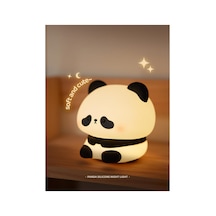 Masum Panda Silikon Gece Lambası Beyaz Beyaz