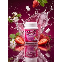 Tringle Çilek Aromalı Draje Sakız 60 G Şekersiz Tatlandırıcılı Çilek Aromalı Pratik Draje Sakız Günlük Kullanıma Uygun