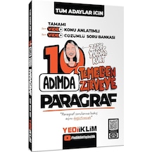 Tüm Adaylar İçin 10 Adımda Paragraf Video Konu Anlatımlı ve Video Çözümlü Soru Bankası- Yediiklim Yayınları