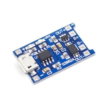TP4056 Akım Korumalı 1A Lipo Batarya Şarj Modülü (Micro USB)