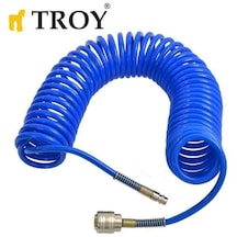 Troy 18616 Poliüretan Spiralli Kompresor Hava Hortumu 15 Mt