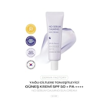 Yağlı Ciltler İçin Ton Eşitleyici Kore Güneş Kremi Derma Factory No Sebum Calming Sun Cream Spf 50+