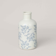 Linens Floral Vazo 20x21 Cm Ekru Beyaz Çok Renkli