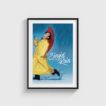 Singin İn The Rain 1952 Film Posteri Tablo Çerçeveli Poster Duvar Dekorasyonu Siyah Çerçeveli Tablo Siyah Çerçeveli Tablo Dn11d342sıyah