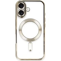 Newface Apple İphone 16 Kılıf Kross Magneticsafe Kapak - Gold Altın