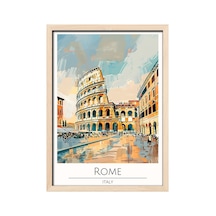 Rome Italy Ahşap Çerçeveli Dekoratif Duvar Tablosu Ahşap 01