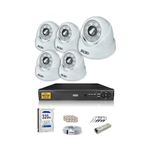 IDS D-2028HD-SET5-320 5 Kameralı 1080P Full HD 5 MP Sony Lensli Kamera Seti - 2028