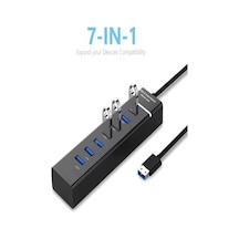 Ul307 7 Port Usb 3.0 Hub Usb Hub 3.0 Çoğaltıcı 7 Port Usb Hub 5 Gbps Usb Splitter Usb Çoklayıcı 01