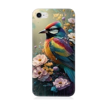 Apple iPhone 8 Uyumlu Çiçekler Arasında Kuş Desenli Silikon Kılıf Çok Renkli Apple iPhone 8 Uyumlu Çiçekler Arasında Kuş Desenli Silikon Kılıf Çok Renkli