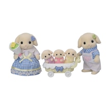 Sylvanian Families Flora Tavşan Ailesi 5'li Figür Seti Üçüz Bebekli 5735