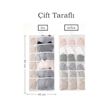 Adarya Home Çift Taraflı Askılı Çok Amaçlı Organizer 18 Ve 12 Göz Beyaz