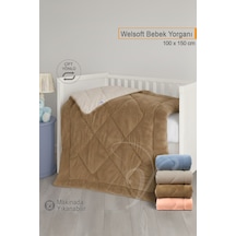 Lüks Welsoft Bebek Yorganı 100x150 Cm Çift Taraflı Kullanım Kuzu Tüyü Yumuşaklığı