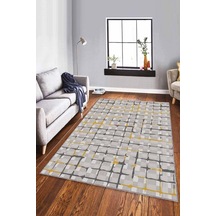 Sarı Spor Kaymaz Tabanlı Makinede Yıkanabilir Halı Fv006n11
