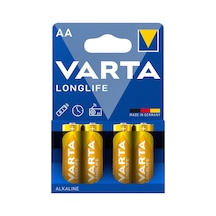 Varta Longlife Aa Kalem Pil 4'lü Paket Alkalin - 5 Adet Tarı Beyaz