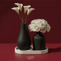 3lü Premium Avangard - Vazo Set - Özel İşçilik - Lüks Tasarım