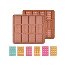 Silikon Tablet Büyük Çikolata Sabun Kokulu Taş Epoksi Kalıbı Mum