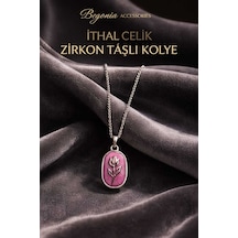 İthal Çelik Gümüş Kaplama Kolye Zincir Set Figürlü Zirkon Taşlı Paslanmaz Kararmaz Unisex 45cm+5cm Boy - 22 Gümüş