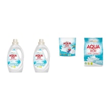 Aquabor Doğal Mineralli Sıvı Beyaz + Sıvı Beyaz + Tablet + 4 Kg Beyaz 4 Lü Set