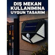 Mey İthalat Güneş Enerjisi İle Şarj Olan Hareket Sensörlü 3 Modlu Led Dış Mekan Duvar Aydınlatması