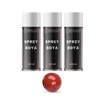 3 Adet Ral 3000 Ateş Kırmızı Sprey Boya 400 Ml.
