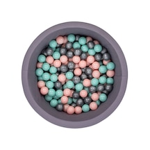 Sünger Gri Top Havuzu 85x30 Cm Topları Mint, Pembe, Gümüş