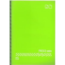 Gıpta Fresco Spiralli Düz Plastik Defter A4 96 Yp Düz Yeşil
