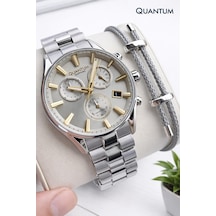 Quantum Sapphire Camlı İtalyan Bileklik Hediyeli 2 Yıl Garantili 10 Atm Erkek Kol Saati 1193.310 Gümüş