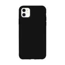 & Aksesuar Apple İphone 12/12 Pro İle Uyumlu İçi Kadife Yapıya Sahip Dışı Mat Lansman Silikon Kılıf Şok Emici Full Kasa Koruma Sağlayan Kılıf Siyah