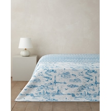Seaside Serenity Çift Kişilik Çok Amaçlı Örtü 200x220 Cm Mavi