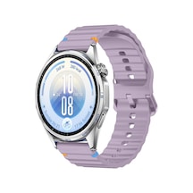Huawei Watch Gt7 46mm İle Uyumlu Dalga Desenli Tokalı Yumuşak Soft Silikon Kordon