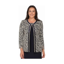 Ladies First Ladıes Fırst Büyük Beden 2931 Lacivert Ceket+Bady Ikili Takım