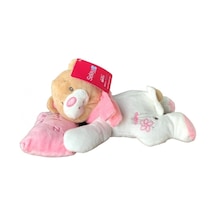 Çocuk Peluş Yatan Ayıcık 25 Cm Beyaz