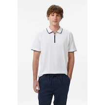 Nautica Erkek Beyaz Regular Fit Polo Yaka T-shirt-14587
