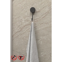 Alper Banyo Yapışkanlı Siyah TŞ01 Banyo ve Mutfak Rafı Siyah Banyo Duş Askısı 1 Adet Mat Siyah