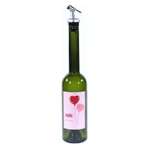 Sevgililer Günü Konseptli Sosluk Siyah 500 Ml Akıtıcılı Kalp Balonlar Koyu Yeşil