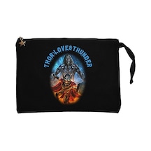 Thor-Aşk ve Gök Gürültüsü Siyah Clutch Cüzdan / El Çantası Siyah