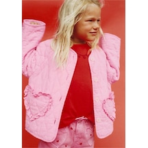 Fleurs Chic Yeni Sezon Fleurs Kids Kapitone Mevsimlik Ceket Pembe
