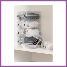 Bezos 6 Lı Ayakkabı Kutusu Bayan & Ayakkabılık Organizeri 20x37x13 Cm Rengaren Çok Renkli