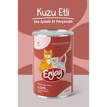 Enjoy Kuzu Etli Kedi Konservesi Sos İçinde Et Parçacıklı 400 Gr