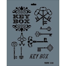 Rich New Seri N-110 Stencil 35x25 Cm - Elwm-287592 Renkli