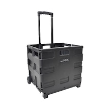 Katlanır Tekerlekli Kamp Kasası Siyah / Mgöktürkmangalları