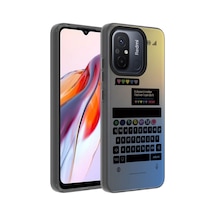 Xiaomi Redmi 12c Kılıf Vibe Desenli Kamera Yükseltili Mat Parmak İzi Tutmayan Silikon Celikaksesuar Klavye