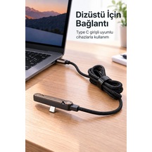 Ers Örgü Şarj Kablosu Entegre Katlanabilir Telefon Destekli