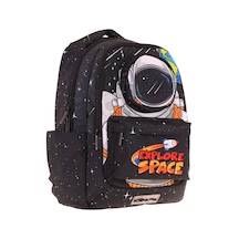 Kaukko Toys Erkek Çocuk 3d Astronot Şekilli İlkokul Ve Günlük Sırt Çantası - Siyah - L5253 Siyah