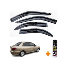 Kia Rio Sedan Mügen Cam Rüzgarlığı 2002 - 2005 Arası 4 Lü Takım +500ml Lastik Parlatıcı