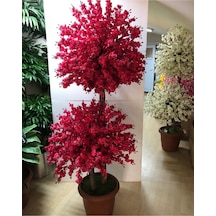 Rüzgar Yapay Çiçekçilik 2 Gövdeli Fuşya Sakura Ağacı Fuşya