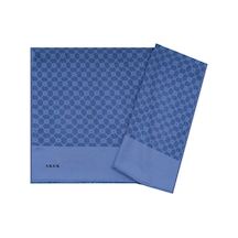 Aker 75x190 Cm 1090100 Elegance Monogram Şal Mavi Mavi