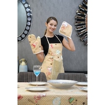 Damla Sıvı Geçirmez Masa Örtüsü Ve Mutfak Önlüğü Seti Runner Masa Örtüsü Modelleri Coffee