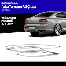 Volkswagen Passat B8 Arka Tampon Çitası Krom Nikelajı 2015-2018